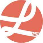 Een logo met uitgesneden L. In het uiteinde van de L staat vdp. Initialen van Lotte Van den Put